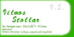 vilmos stollar business card